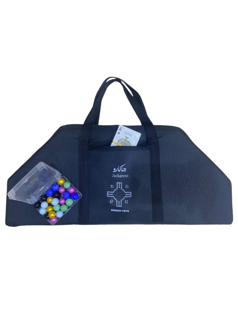 MARAH TOYS A strong wooden jackaroo game for strategic planning, 6 players, with a luxury bag, 45 x 55 cm  - Image 5