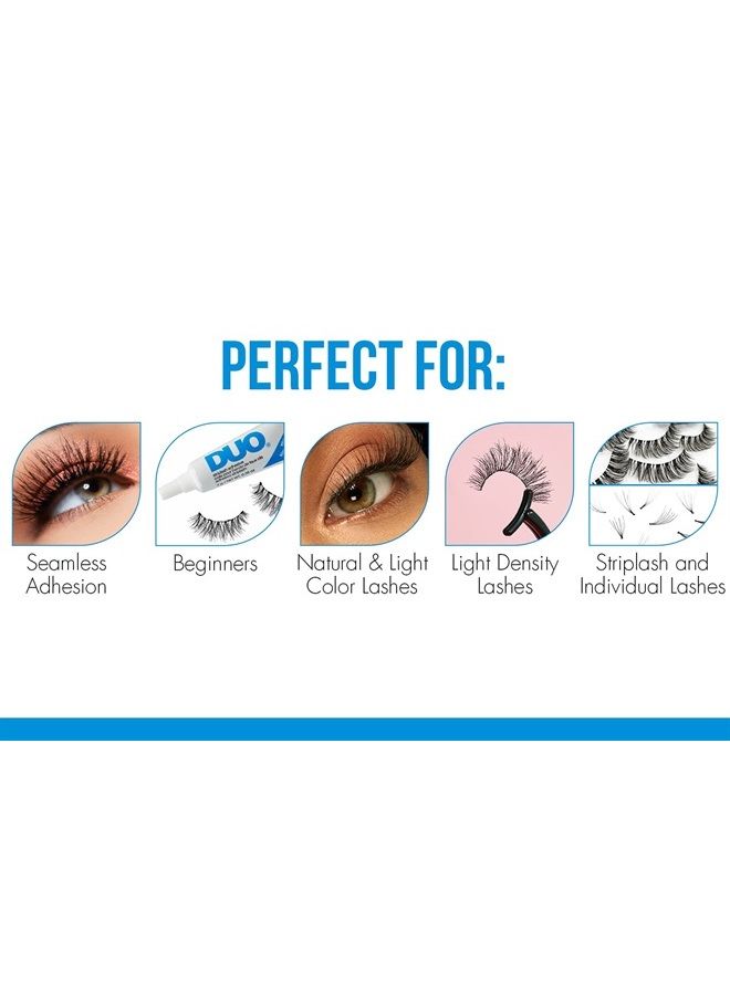 DUO Strip Lash Adhesive White/Clear, for Strip False Eyelash, 0.25 oz, 2-Packs - Image 3