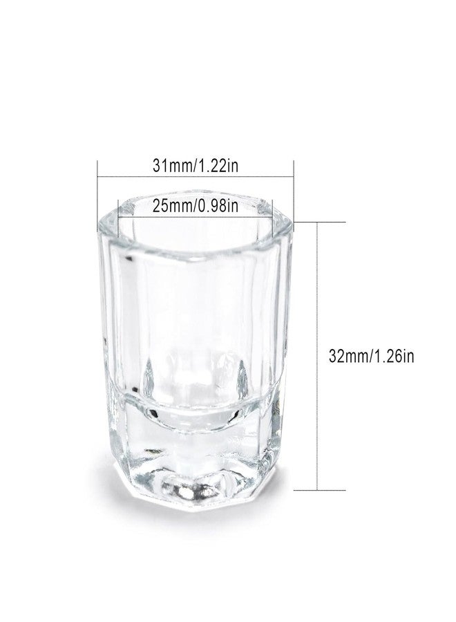 BOLT BEE Dappen Dish Cups for Nail Art, Clear Glass Acrylic Liquid Bowl, Monomer Holder, Pack of 1 (Pack of 5) - Image 2