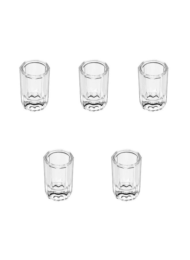 BOLT BEE Dappen Dish Cups for Nail Art, Clear Glass Acrylic Liquid Bowl, Monomer Holder, Pack of 1 (Pack of 5) - Image 1