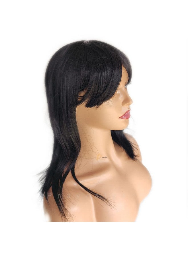 برافراجيا باروكة شعر نسائية كاملة الرأس مقاس 21-23 بوصة مع شعر مستعار طبيعي المظهر للأزياء التنكرية/الحفلة/عيد الميلاد (Wig-P8111-2_Black) - Image 5