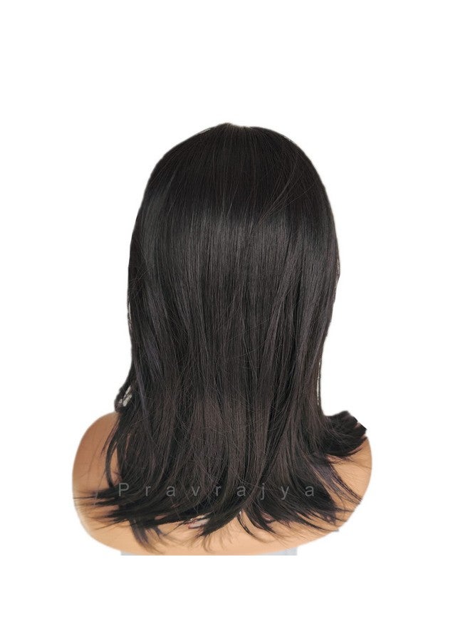 برافراجيا باروكة شعر نسائية كاملة الرأس مقاس 21-23 بوصة مع شعر مستعار طبيعي المظهر للأزياء التنكرية/الحفلة/عيد الميلاد (Wig-P8111-2_Black) - Image 4