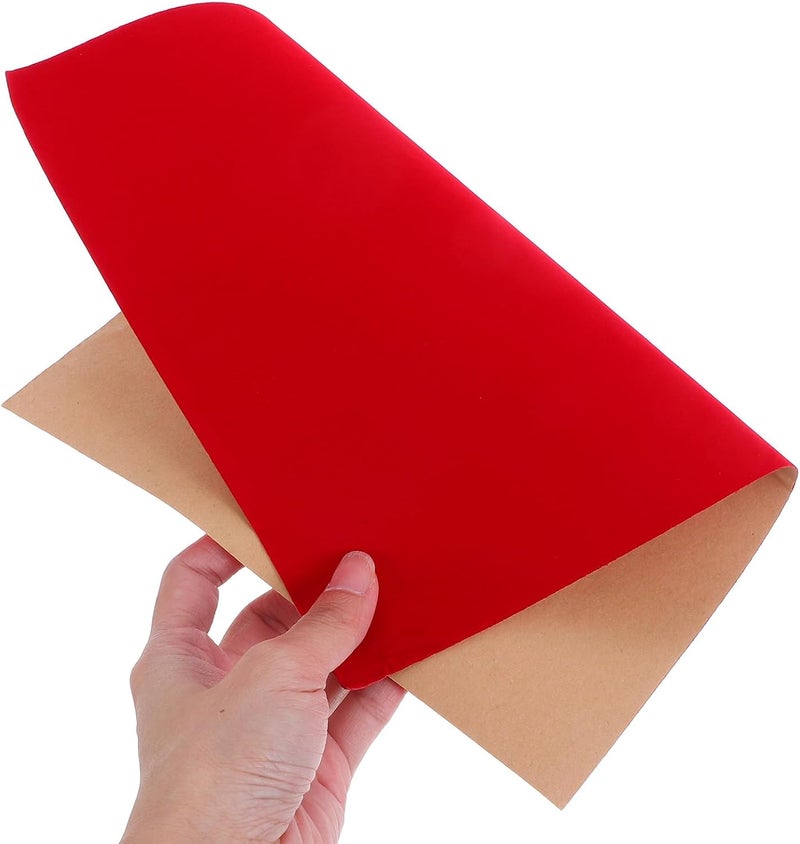 10pcs A4 Self Adhesive Velvet Felt Sheets Red for Jewelry Box Lining and Drawer Protection DIY Craft Fabric - Image 4