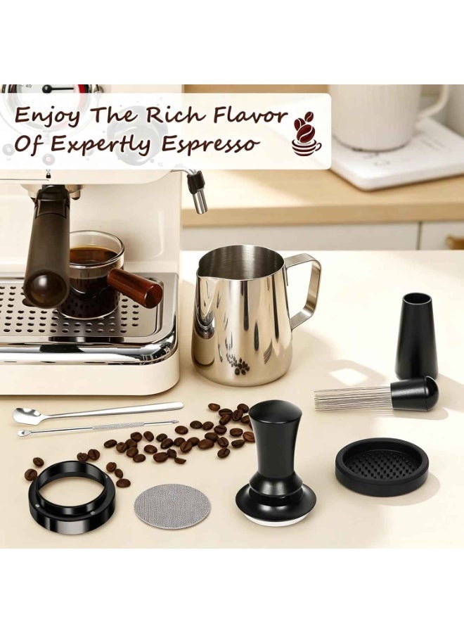 10pcs,Espresso Accessories Kit, Espresso Tamper Kit Coffee Tamper Set,51mm Espresso Tamper and WDT Tool, Espresso Dosing Funnel, Milk Frother Pitcher, Espresso Accessories for Barista Home Office - Image 5