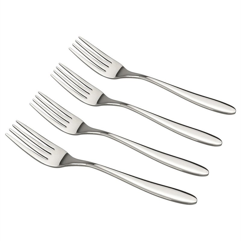 Ramddy Dinner Fork Flatware Set 1810 Stainless Steel Table Forks 12 Pieces A