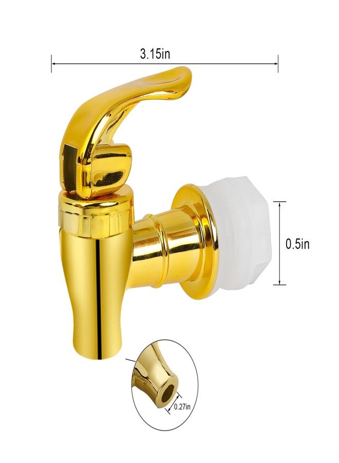 Sliverdew Spigot for Beverage Dispenser, 2 Pack Gold Spout for Drink Dispenser, Push Style Faucet for Beverage Dispenser Spigot Replacement Glass Water Dispenser Spout - Image 4
