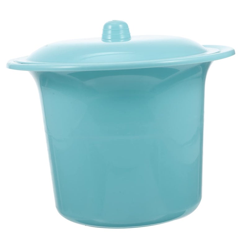 Blue Portable Night Urinal Pot with Lid for Kids Seniors and Pregnant Women Home Use - Image 2