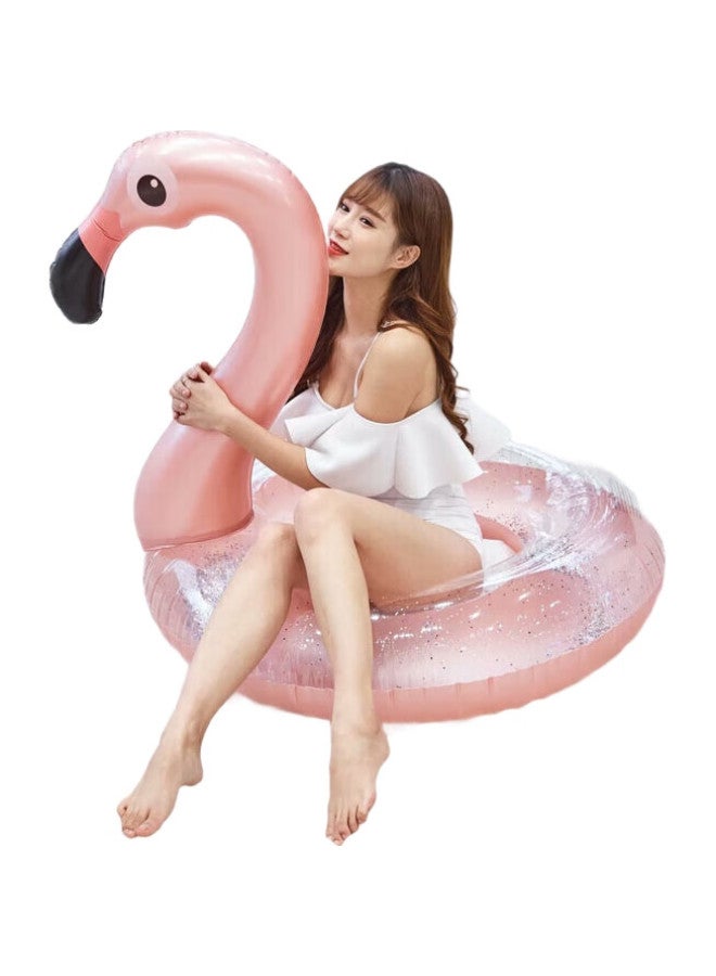 Asorain Trendy Sequin Flamingo Swimming Ring, Inflatable Seat Ring Life Buoy, Water Play Surfing, 90Cm - Image 1