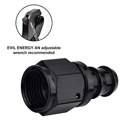 EVIL ENERGY 10AN Straight Push Lock Hose Fitting End Black - Image 5