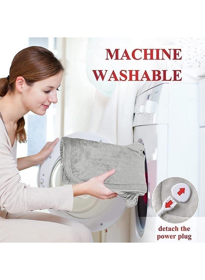 Heating Pad Electric for Pain Relief of Back Abdomen Legs Neck and Shoulder 10 Electric Temperature Options 4 Timer Settings Auto Shut Off Machine Washable 16 x 24 inches Heated Pad - Image 4
