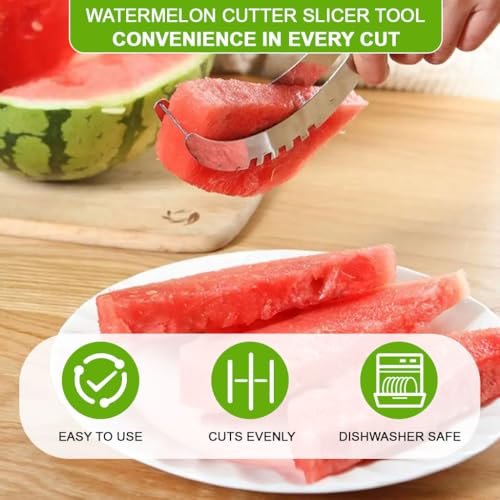 Supvox® Stainless Watermelon Cutter Slicer Tool - Fruit Cutter Slicer Watermelon Pineapple - Image 4