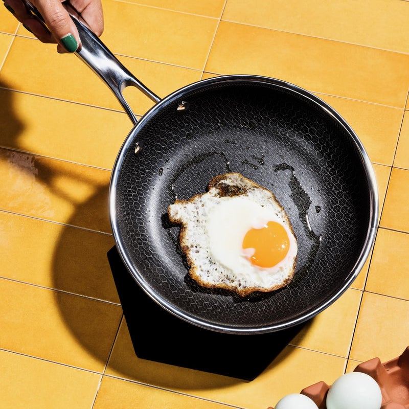 HexClad Hybrid Nonstick 7-Inch Frying Pan, Stay-Cool Handle, Dishwasher-Friendly, Oven-Safe Up to 900Â°F, Induction Ready, Compatible with All Cooktops - Image 3