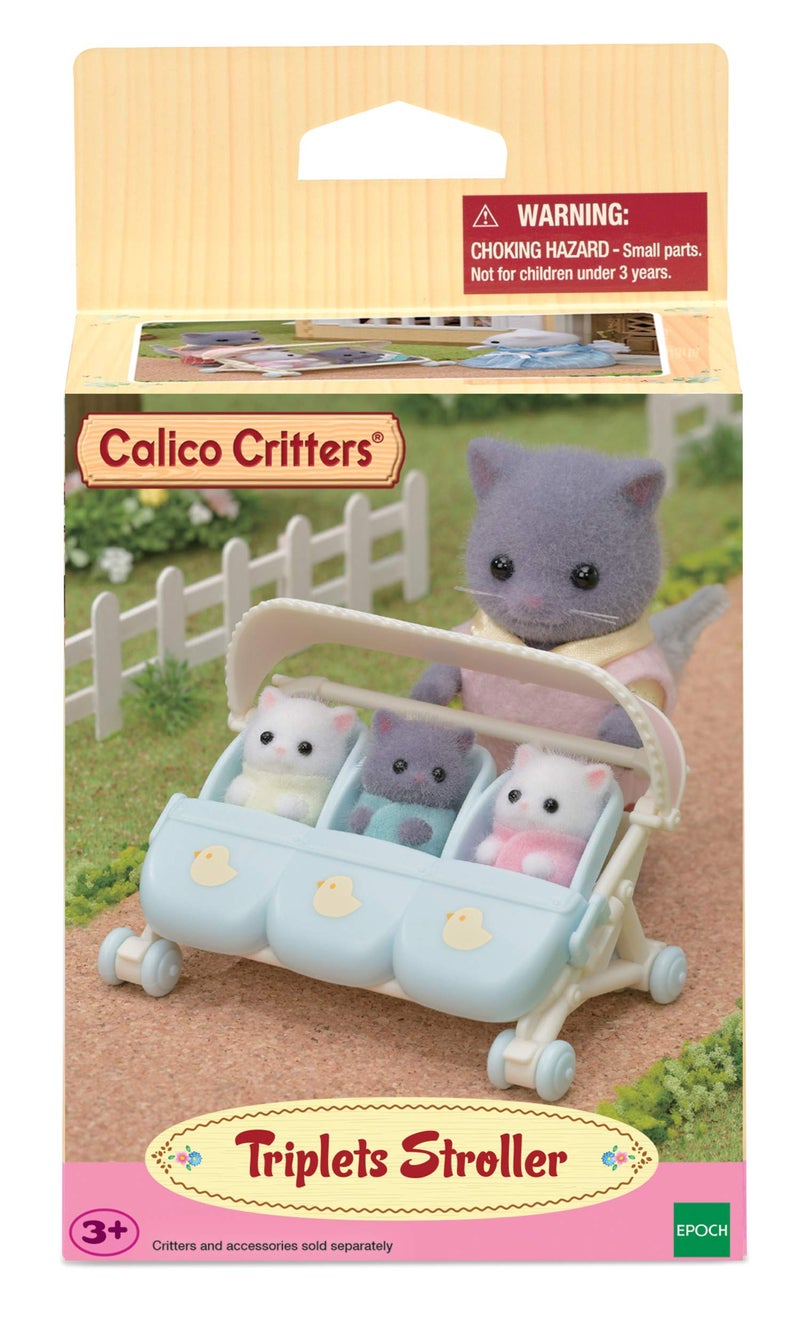 Calico Critters Calico Critters Triplet Stroller - 2-in-1 Stroller and Car Seat Accessory for Triplet Babies  - Image 2
