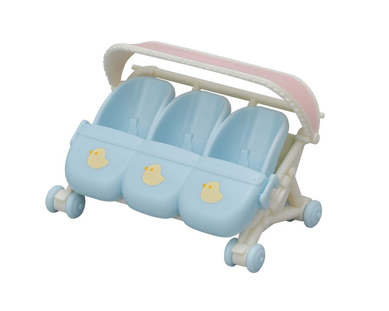 Calico Critters Calico Critters Triplet Stroller - 2-in-1 Stroller and Car Seat Accessory for Triplet Babies  - Image 1