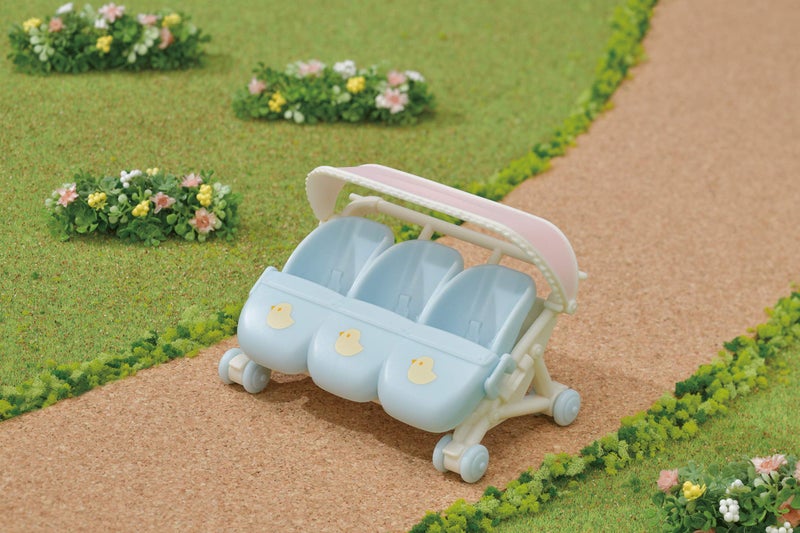 Calico Critters Calico Critters Triplet Stroller - 2-in-1 Stroller and Car Seat Accessory for Triplet Babies  - Image 4