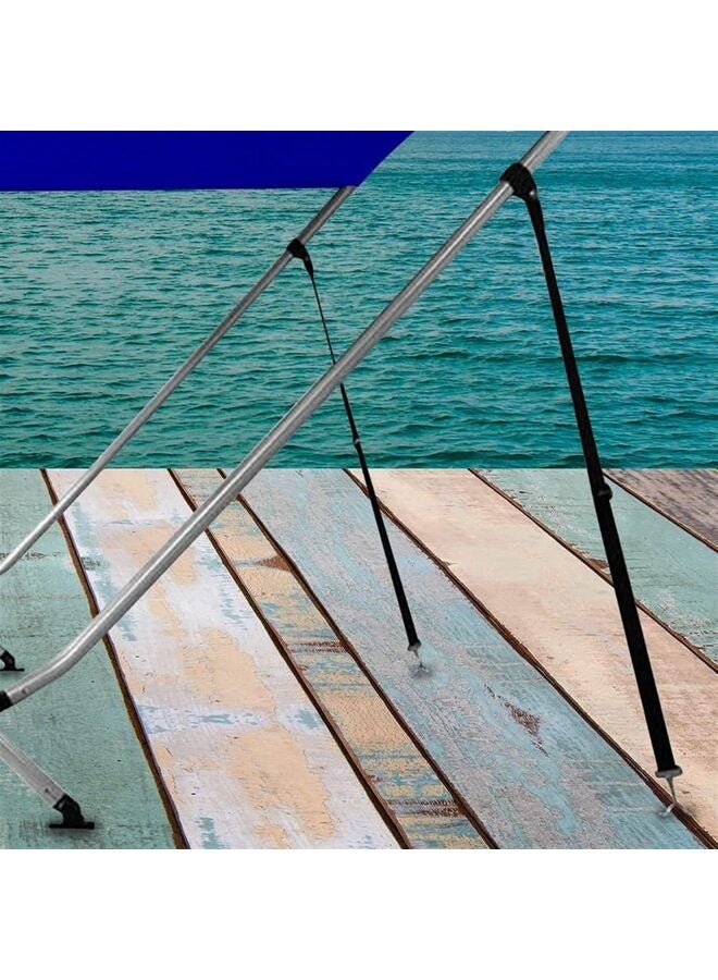 Generic 2Pack Bimini Boat Top Straps, Heavy Duty Adjustable Straps with Hooks 28"~60" Marine Webbing Boat Canopy Straps w/ 2 Stainless Steel Pad Eye Straps  - Image 5