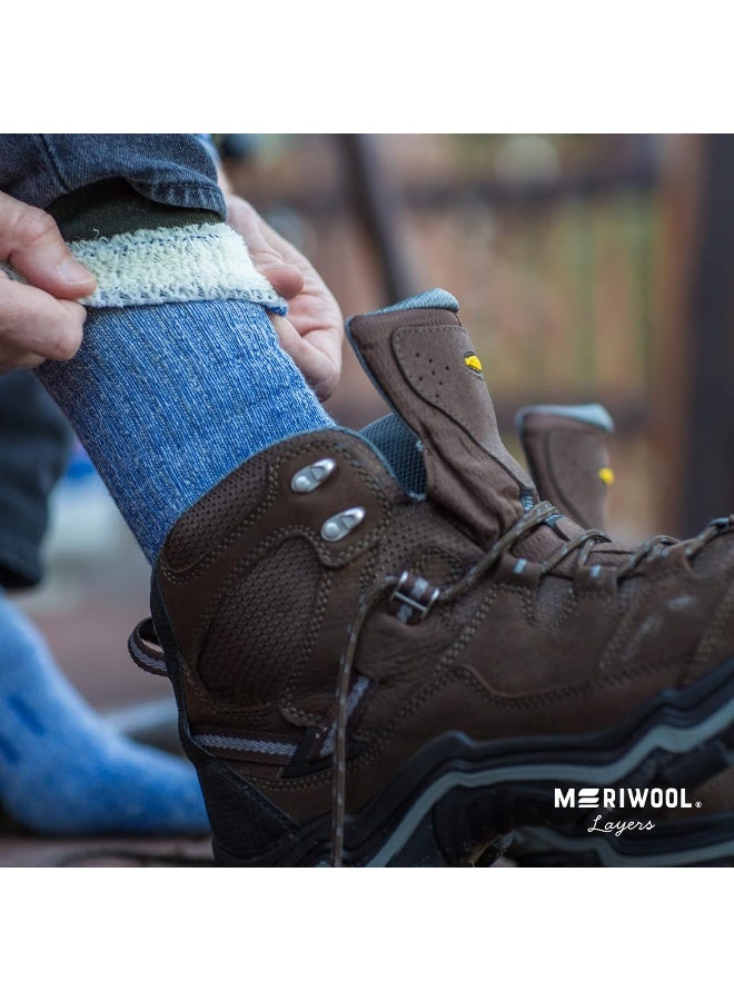MERIWOOL MERIWOOL Merino Wool Hiking Socks for Men and Women – 3 Pairs Midweight Cushioned – Warm n Breathable  - Image 4