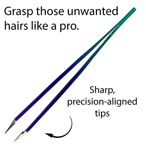Zizzili Basics Tweezers - Limited Edition Mermaid Slant Tip - Best Tweezer for Eyebrow, Facial Hair Removal and your Precision Needs - Image 3
