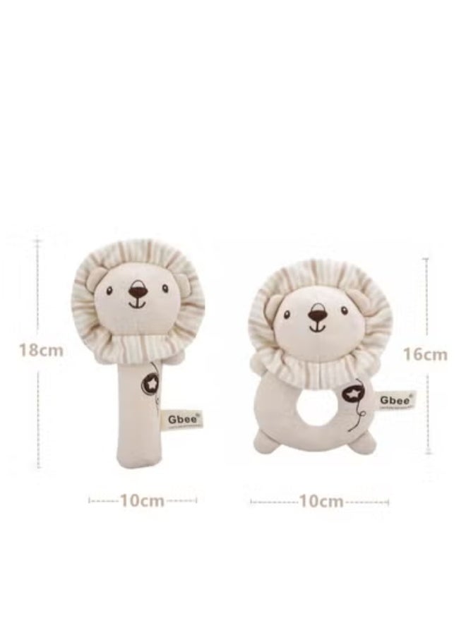 جبيه طقم ألعاب خشخيشات من القطن العضوي مصنوع من مواد عالية الجودة للأطفال، ألعاب تعليمية للأطفال الرضع - Image 2