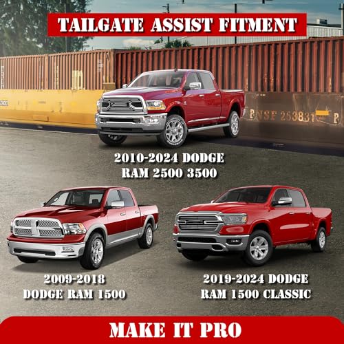 KitsPro Truck Tailgate Assist for Dodge Ram 1500 All Models 2009-2018, 1500 Classic Models 2019-2024, and 2500 3500 All Models 2010-2024 Truck Accessories Tailgate Damping Strut, Pack of 1 - Image 3