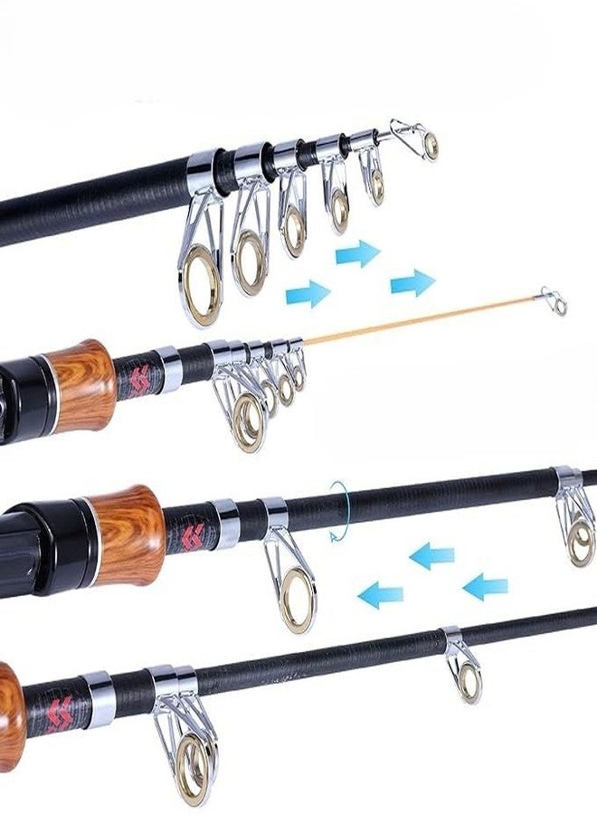 RedOak Mini Ultralight Carbon Telescopic Travel Fishing Rod - Spinning -1.8M - Image 4