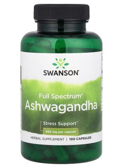 SWANSON Full Spectrum Ashwagandha 100 Capsules  - Image 1