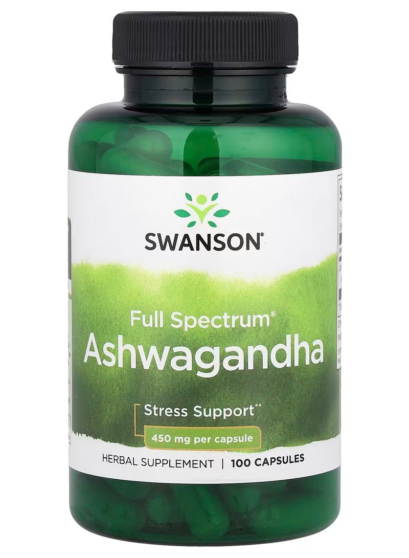 SWANSON Full Spectrum Ashwagandha 100 Capsules - Image 1