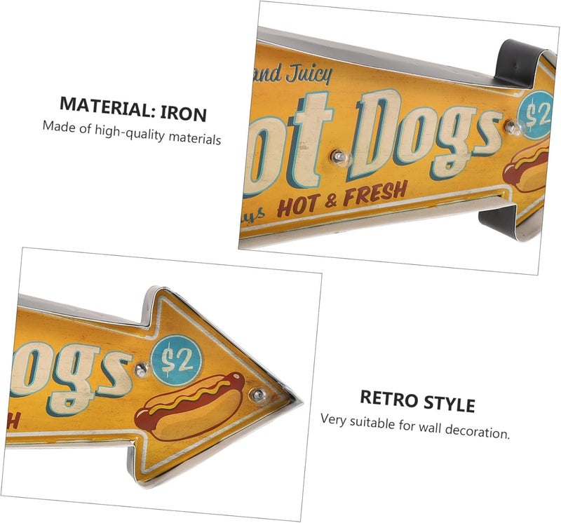 Advanced compact design Abaodam Vintage Style Hot Dog Advertising Decor Wall Light Retro Iron Art Hot Dog Store Neon Sign for Restaurant Bar Kitchen Decoration Heavy load resistant Regulated warehouse storage Flexible varied design Multi-use well optimized build Dust tight seal Long term heavy use compatible KSA market popular practical build Moisture wear upgraded quality Reliable durability Transparent body Ready post purchase fulfill Heat insulation layer Spec compliant trusted quality Cross product combo compatible Narrow & wide space compatible Multiple options N/S/C nationwide deliver Hanging space save Wear resistant upgraded material Storage transit efficiency build Shop & home all-space compatible Single & bulk use compatible Easy handling optimized design Long term use design - Image 3