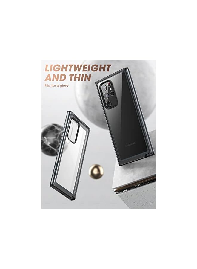 SupCase UB Edge Pro Series Case for Samsung Galaxy S22 Ultra 5G (2022 Release), Slim Frame Clear Protective Case with Built-in Screen Protector (Black) - Image 4