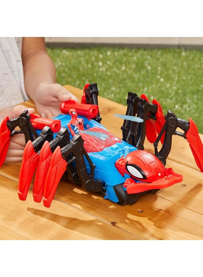 SPIDERMAN Spider-Man Marvel Spider-Man Crawl 'N Blast Spider, Car Playset with Spider-Man Action Figure, 2-In-1 Blast Feature, Toy Cars for Kids Ages 4 and Up - Image 3