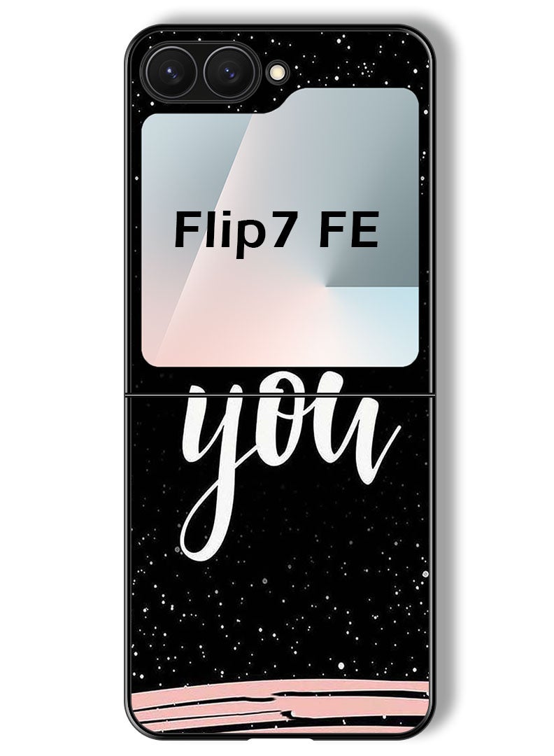 Theodor Case Compatible with Samsung Galaxy Z Flip 7 FE 6.7 Inch Protection Shockproof Bumper Cover Love You - Image 1