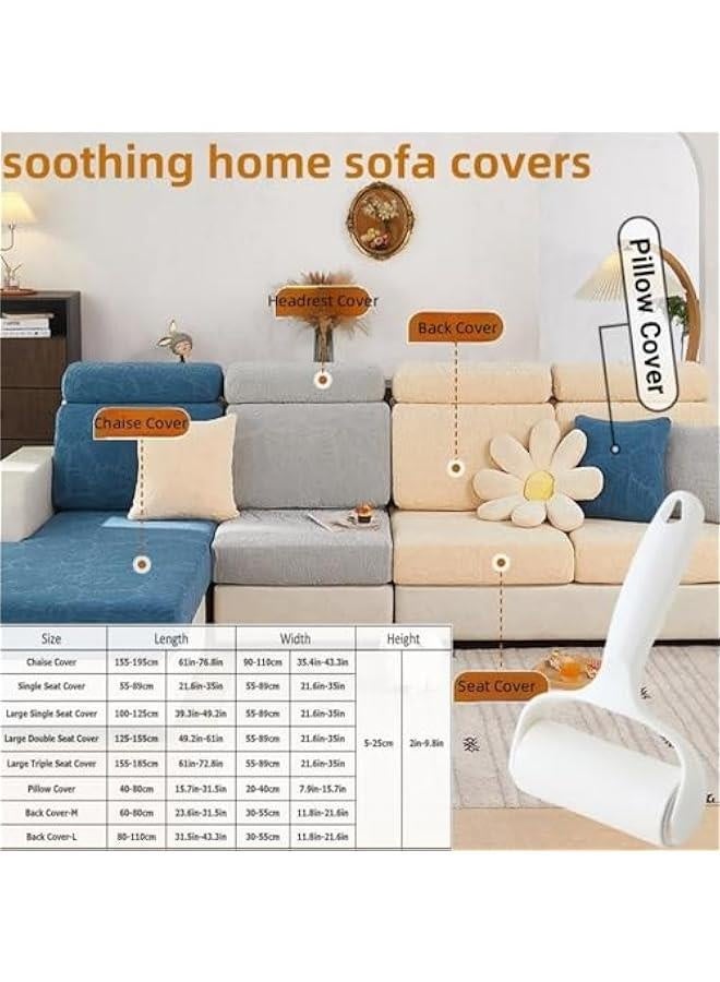 Soothing Home Sofa Covers,Soothinghome Sofa Covers,Magic Sofa Hero Couch Covers,Wear-Resistant Universal Washable L Shape Stretch Couch Cushion Covers (Gray Blue, Single Seat Cover) - Image 2