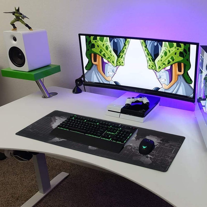 SKY-TOUCH Large Gaming Mouse Pad 900X400Mm, World Map Desk Pad Anti-Skid Rubber Base And Stitched Edges, Keyboard Mouse Mat For Gamers, Home, Office And Studio - Image 4