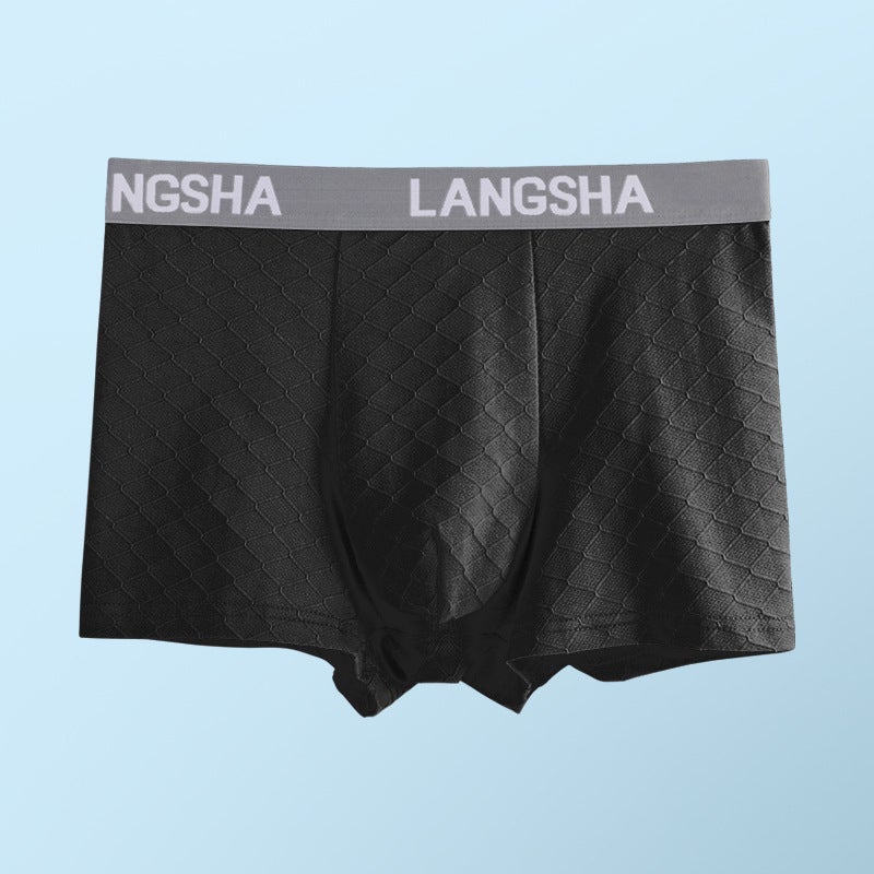 Langsha men''s underwear pure cotton summer thin men''s boxer shorts sports breathable Men''s Youth boxer shorts - Image 1