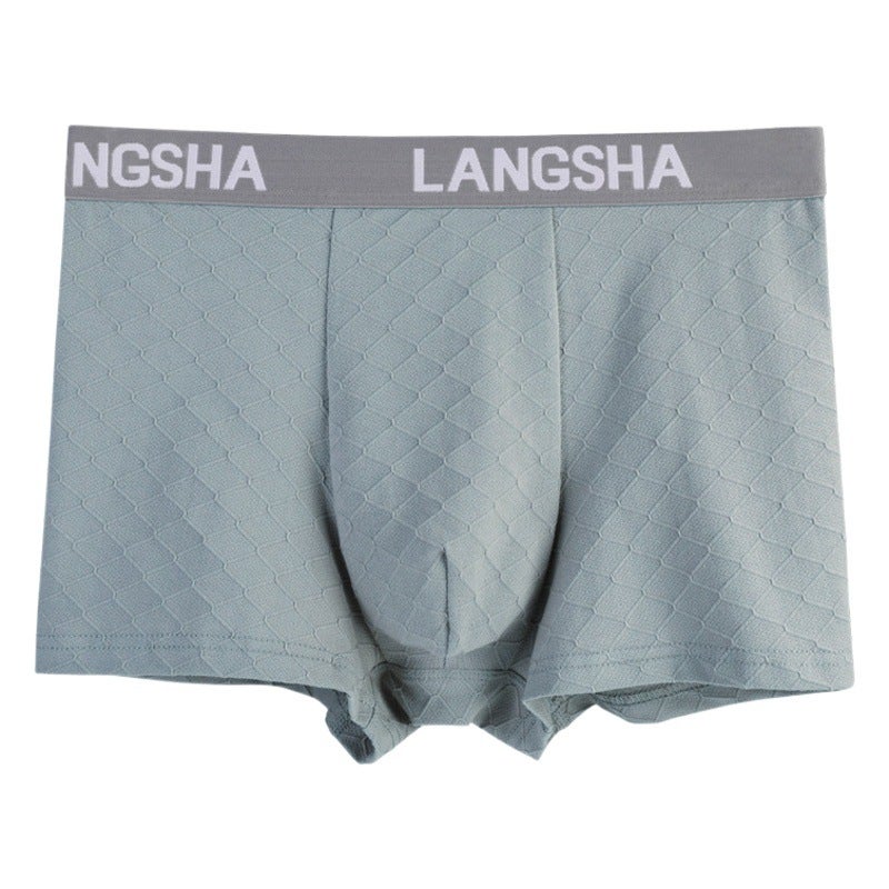 Langsha men''s underwear pure cotton summer thin men''s boxer shorts sports breathable Men''s Youth boxer shorts - Image 2
