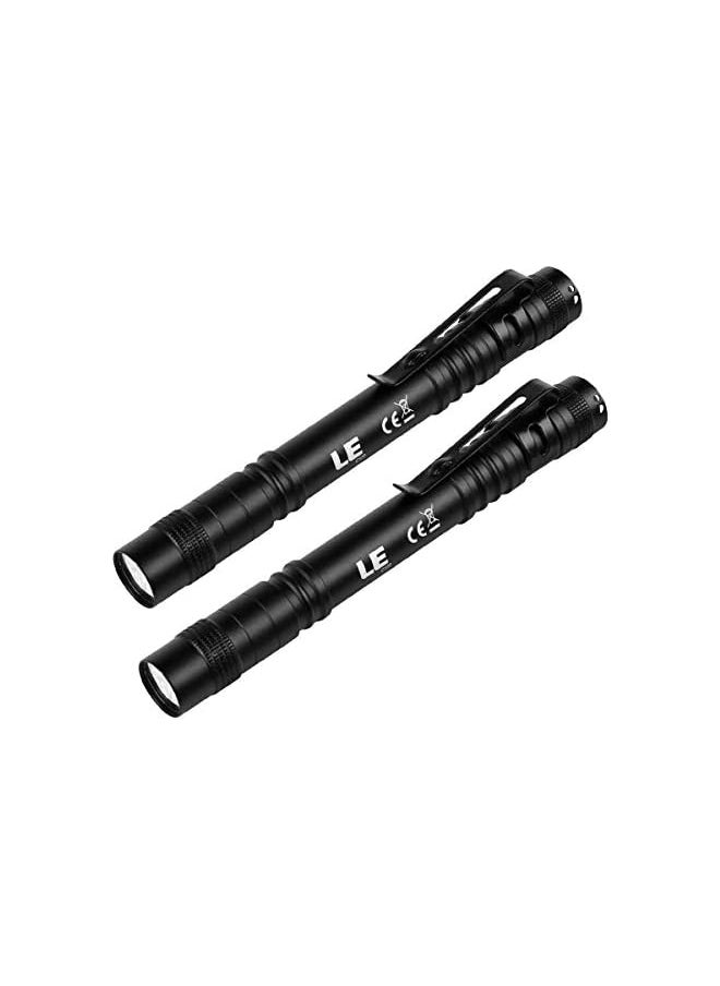 PROMASS promass Flashlight, Torch Light Mini, Pen Flashlight LED, Waterproof Pocket Torch with Clip, AAA Battery Powered [Not included], Compact Bright LED Penlight for Inspection, Work, Repair, Pack of 2  - Image 2