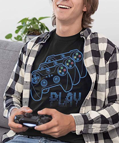 BROOKLYN VERTICAL Boys 4-Pack Short Sleeve Crew Neck T-Shirt with Chest Print | Gaming, Play, Video Gamer Prints for Sizes 6-20 Grey - Image 4