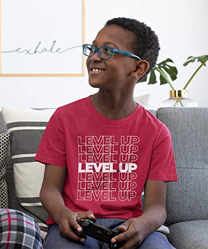 BROOKLYN VERTICAL Boys 4-Pack Short Sleeve Crew Neck T-Shirt with Chest Print | Gaming, Play, Video Gamer Prints for Sizes 6-20 Grey - Image 3