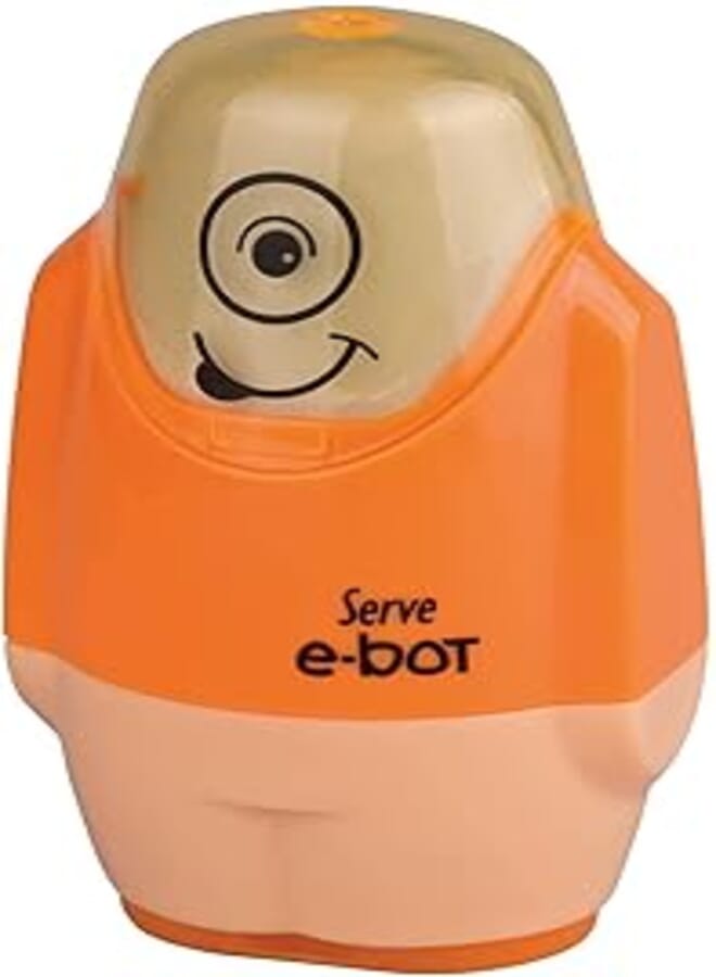 Serve SV-EBOT1FT E-bot 2 in 1 Eraser and Sharpener - Orange