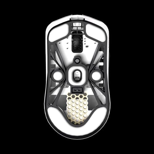 Lamzu Maya X Wireless Gaming Mouse, Ultra Lightweight 47g, Optical Switch, Maximum 30000 DPI, Symmetrical, MCU Nordic 52840, Dust-Proof Encoder, PAW3950 Sensor(Larger Maya) (White) - Image 4