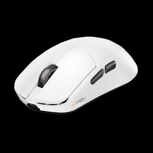 Lamzu Maya X Wireless Gaming Mouse, Ultra Lightweight 47g, Optical Switch, Maximum 30000 DPI, Symmetrical, MCU Nordic 52840, Dust-Proof Encoder, PAW3950 Sensor(Larger Maya) (White) - Image 3