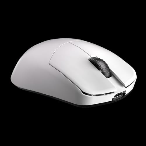 Lamzu Maya X Wireless Gaming Mouse, Ultra Lightweight 47g, Optical Switch, Maximum 30000 DPI, Symmetrical, MCU Nordic 52840, Dust-Proof Encoder, PAW3950 Sensor(Larger Maya) (White) - Image 5