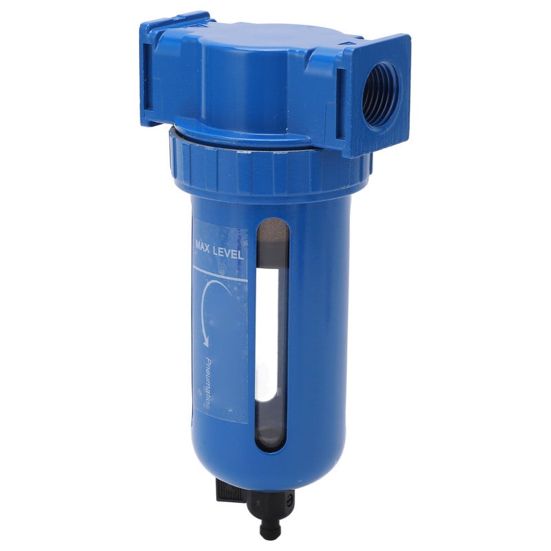 NANPU 1/2in NPT Compressed Air Filter Manual Drain: 5 Micron Brass Filter Core Efficient Filtration Water Separator for Air Compressor - Rust Proof Zinc Alloy High Pressure Resistant Piston Type Regulating - Image 2