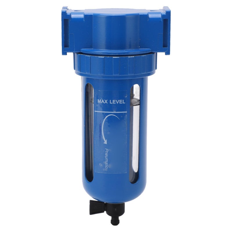 NANPU 1/2in NPT Compressed Air Filter Manual Drain: 5 Micron Brass Filter Core Efficient Filtration Water Separator for Air Compressor - Rust Proof Zinc Alloy High Pressure Resistant Piston Type Regulating - Image 1