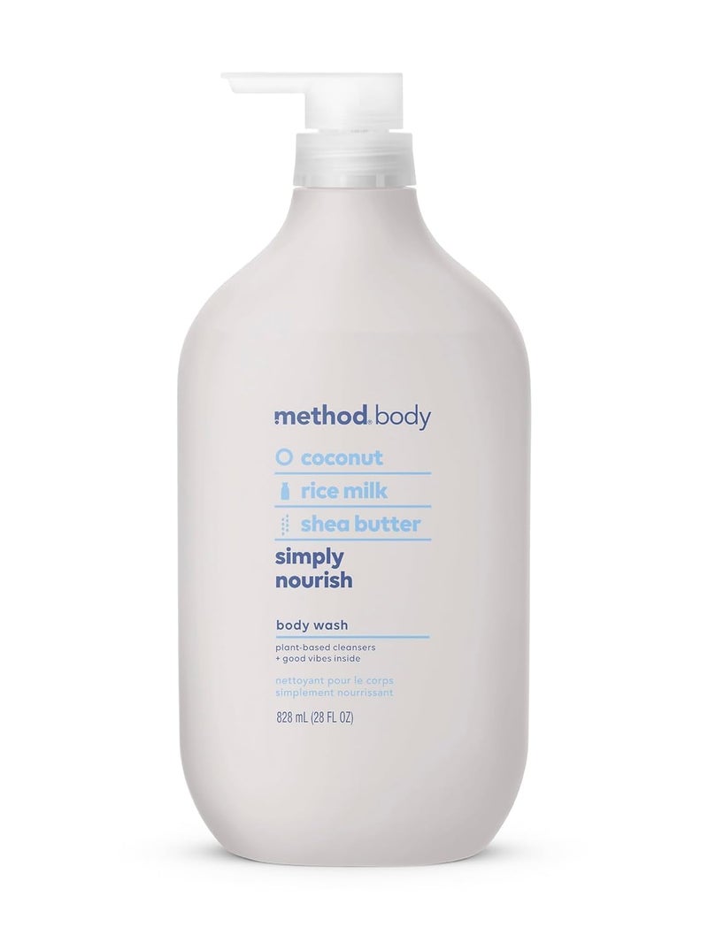 Method Body Wash Simply Nourish Paraben and Phthalate Free Biodegradable Formula 28 oz Pack of 1