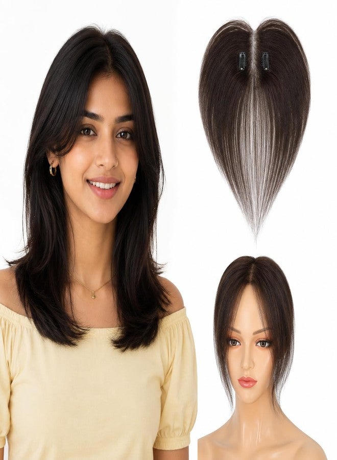RichCurls Hair Topper for Women Thin Hair with 3D Base & 2 Clips | Synthetic Hair Topper for Thinning Hair | Natural Scalp Cover Hair Patch for Women Lightweight Volume - Image 1