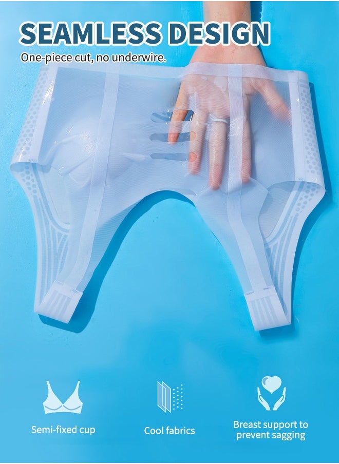 Generic - Seamless Lingerie with 3D Cup Design, Cool and Breathable Anti-Sagging Bra, High Elasticity and No Rim, 7A Grade Antibacterial Underwear, Perfect for Daily Comfort and Support - Image 1