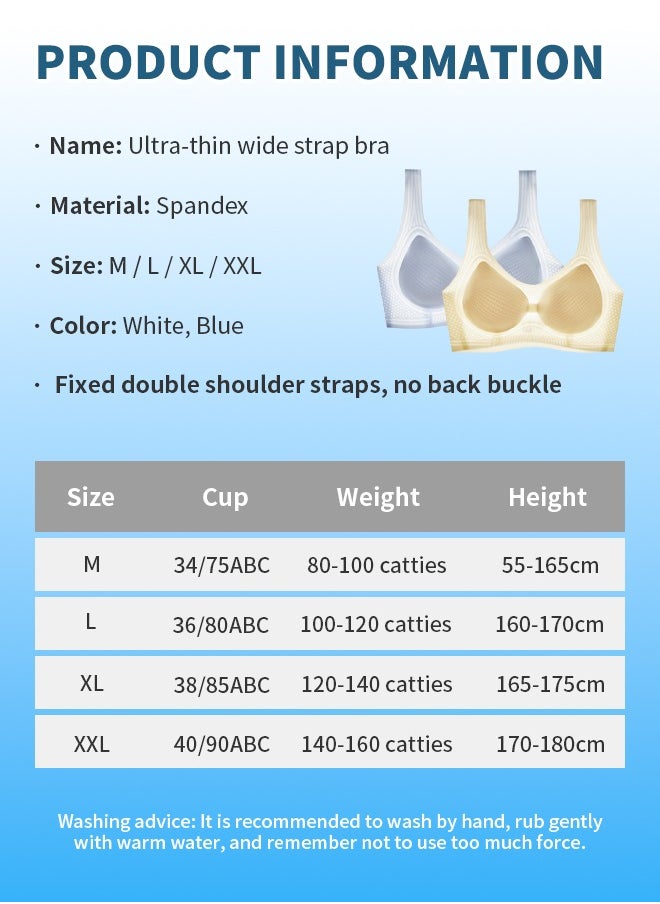 Generic - Seamless Lingerie with 3D Cup Design, Cool and Breathable Anti-Sagging Bra, High Elasticity and No Rim, 7A Grade Antibacterial Underwear, Perfect for Daily Comfort and Support - Image 1