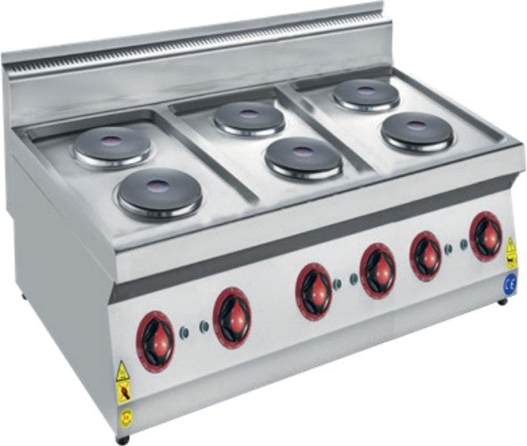 CSA Inox Karacasan Industrial 700 Series Counter Top Six-Burner Electric Cooker 