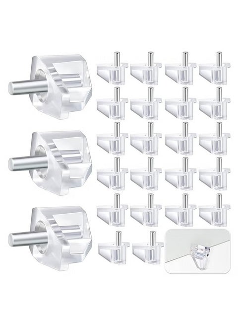 100 Pieces Supporting Rivet 3 Millimeters Or 1/8 Inch Shelf Support Peg Clear Plastic Support Small Cabinet Shelf Pins Replacement Peg Cabinet Shelf Supports Pins Shelf Holder Pins